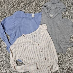 Cozy Women's Shirt Collection - Blue, Gray, Cream